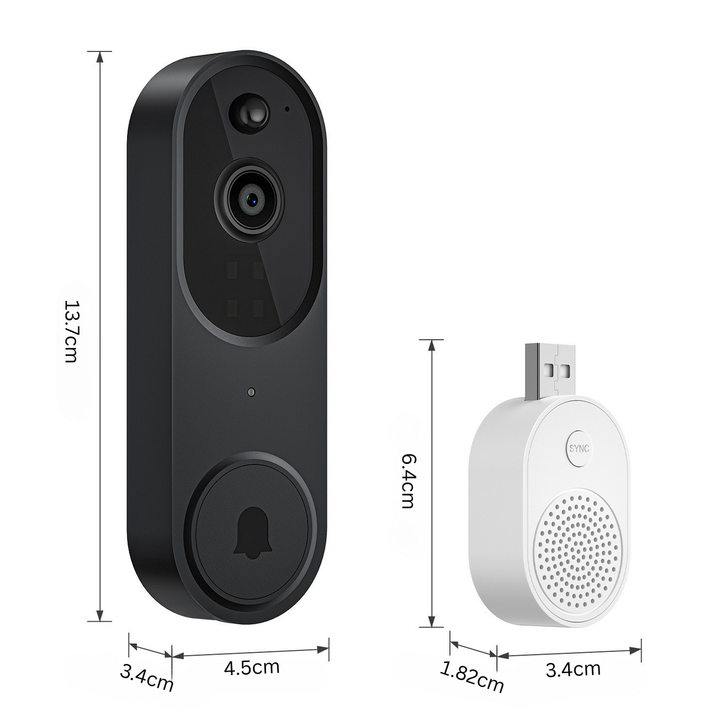 Smart Dörrklocka Med Kamera & WiFi
