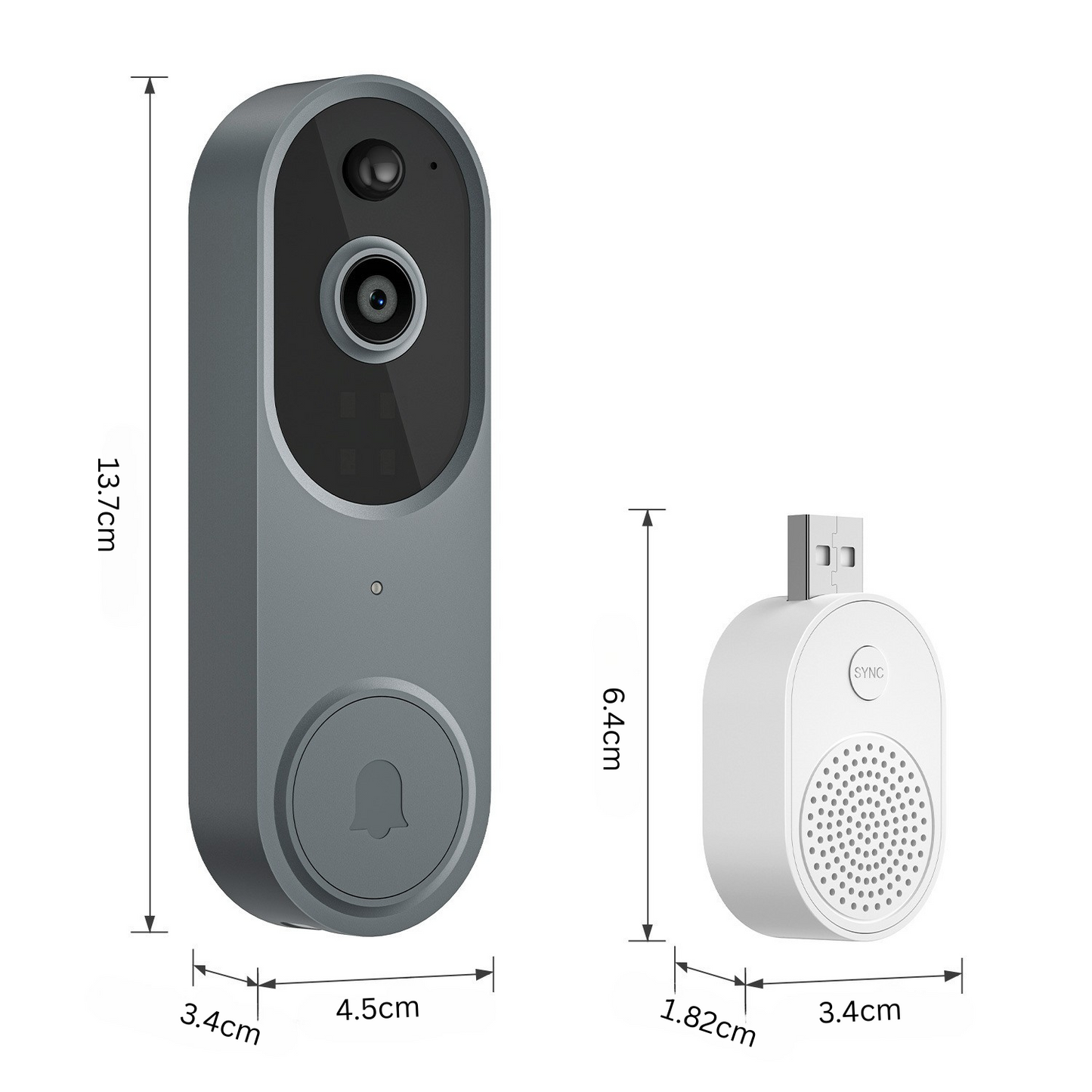 Smart Dörrklocka Med Kamera & WiFi