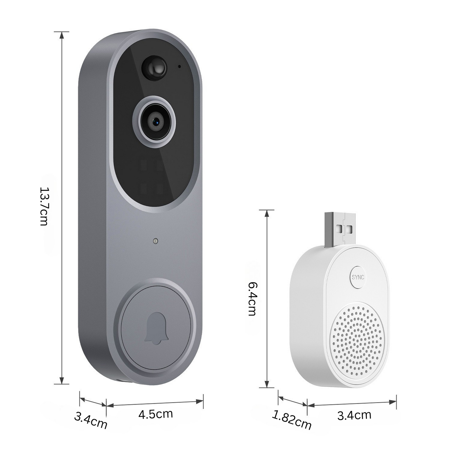 Smart Dörrklocka Med Kamera & WiFi