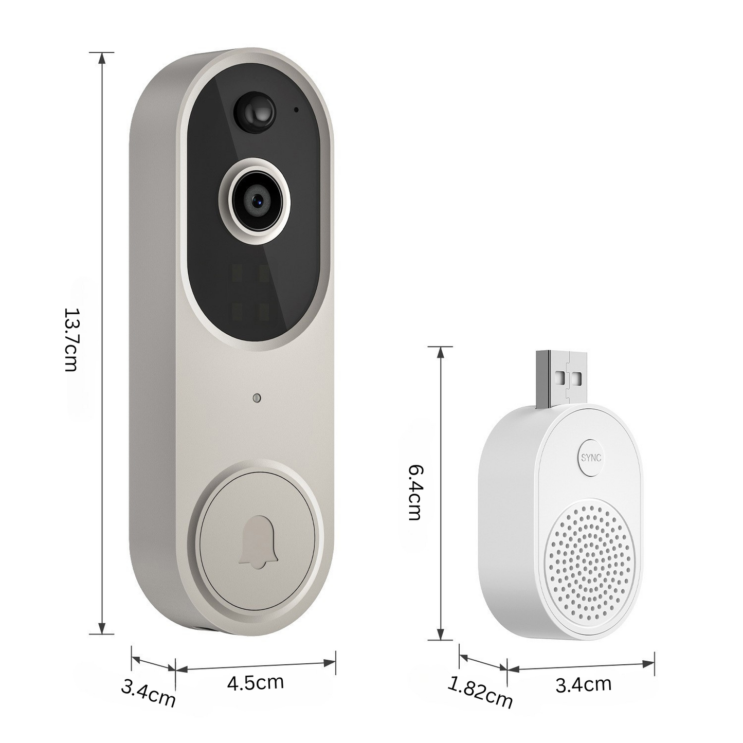 Smart Dörrklocka Med Kamera & WiFi