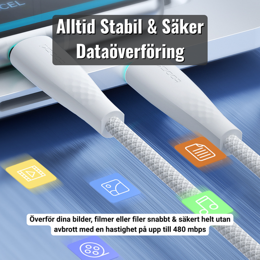 100W USB-C till USB-C Snabbladdningskabel